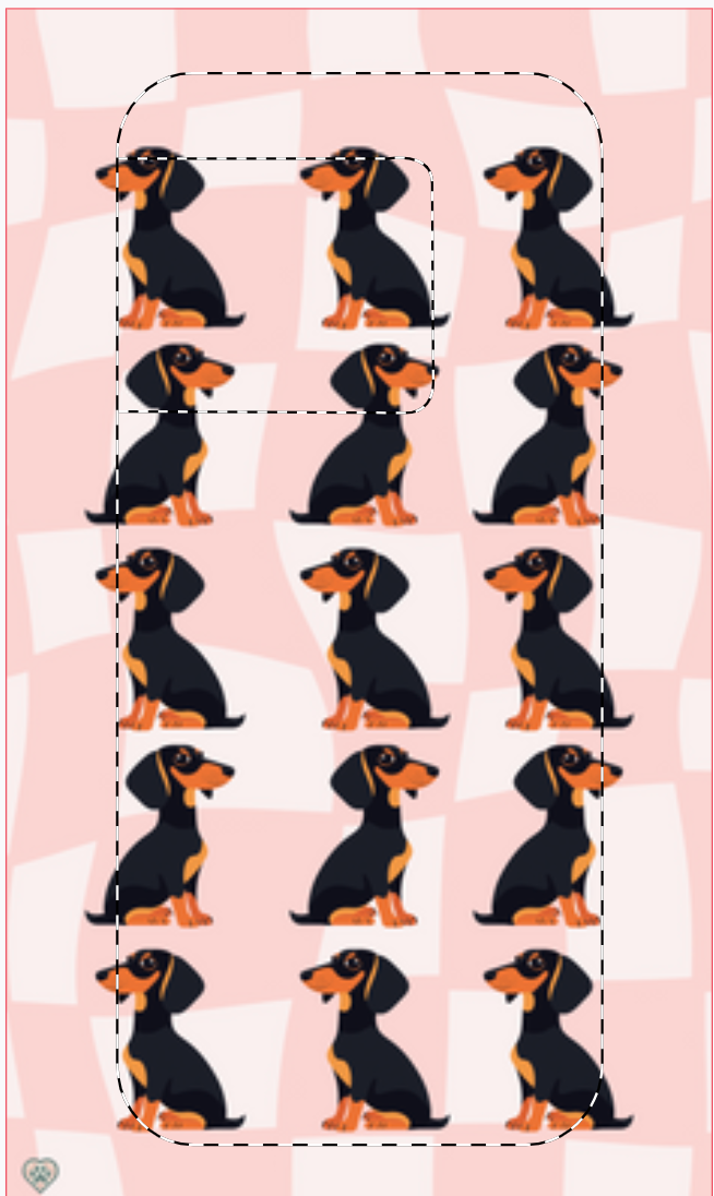 Custodia cellulare per Iphone, Samsung, Huawei, Xiaomi, Google Pixel, Oneplus con pattern di bassotti in stile retrò