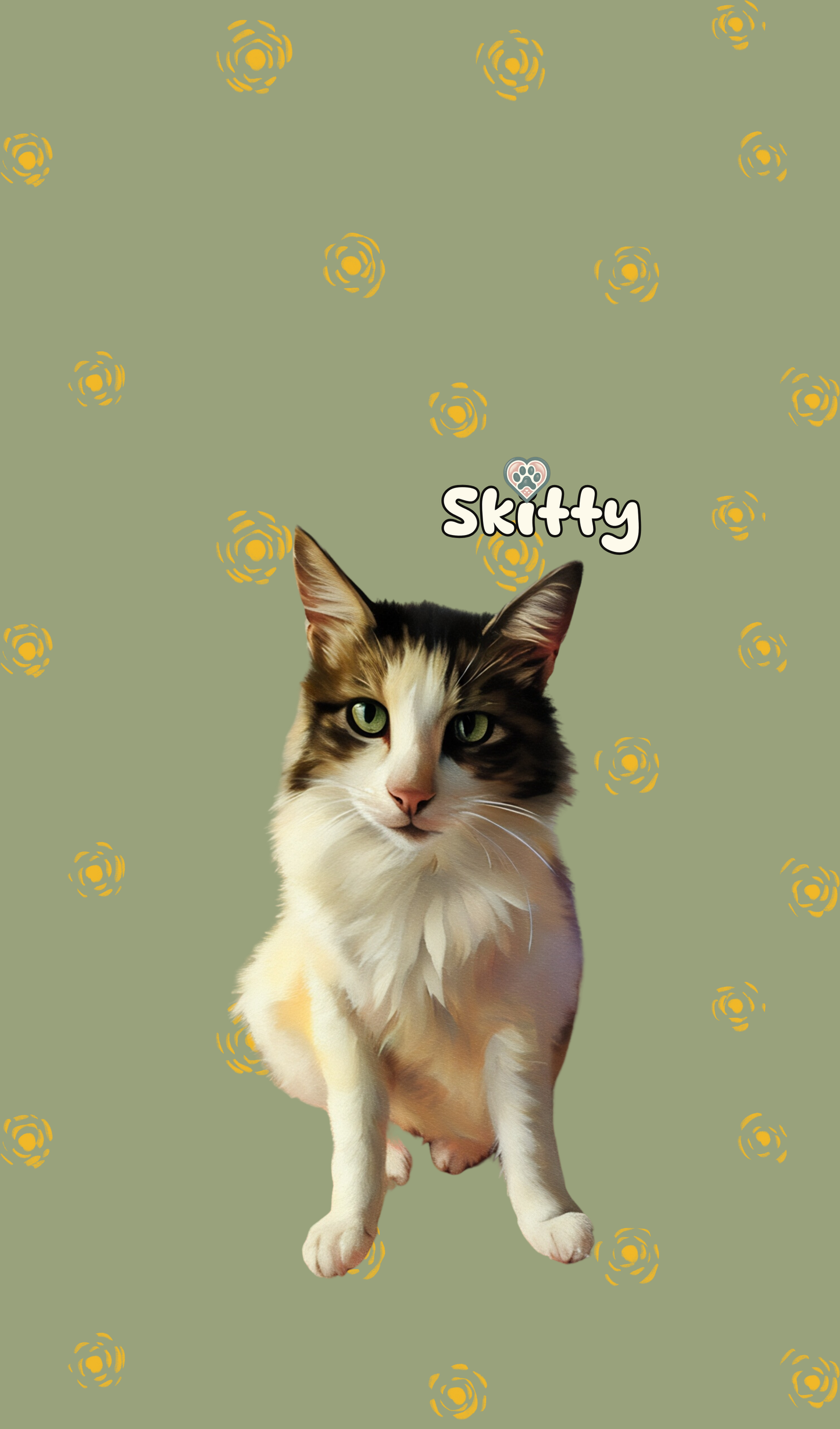 Custodia cellulare "Personalizzata" con gatto in stile dipinto per Iphone, Samsung, Huawei, Xiaomi, Google Pixel, Oneplus