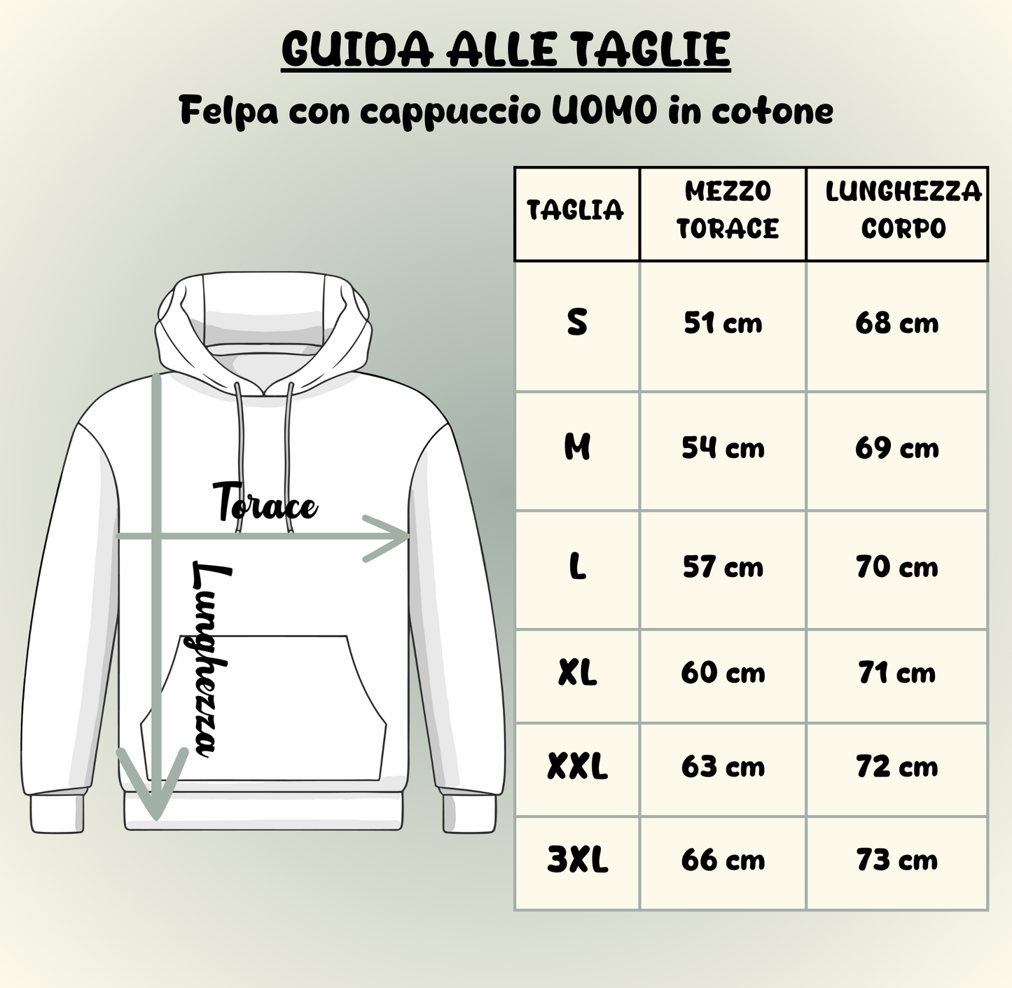 Felpa Uomo con cappuccio di cotone color Blue Navy con disegno di pastore tedesco e frase - Made In Italy