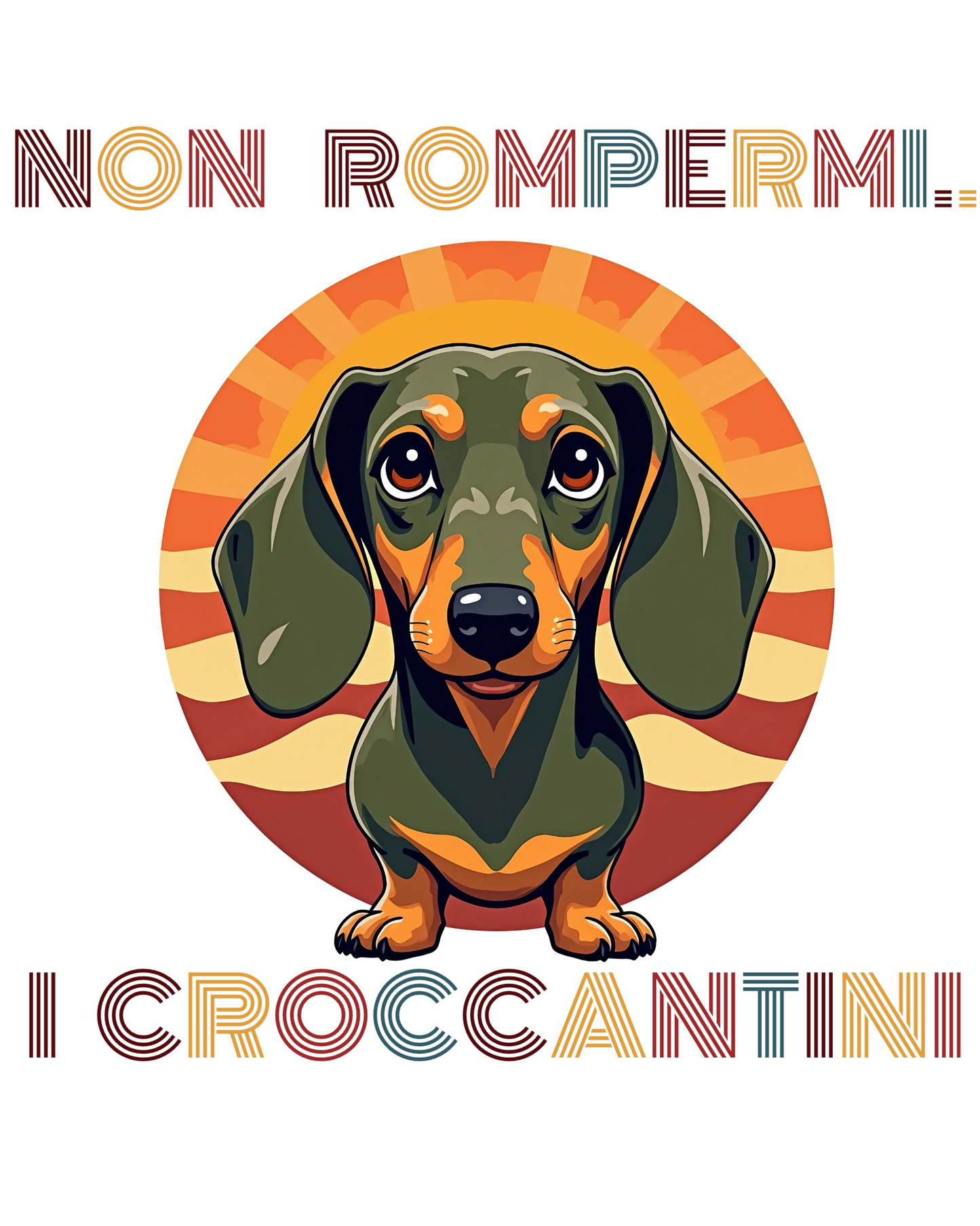 T-shirt Uomo di  cotone 100 % biologico certificato di colore bianco con frase umoristica e bassotto - Made in Italy