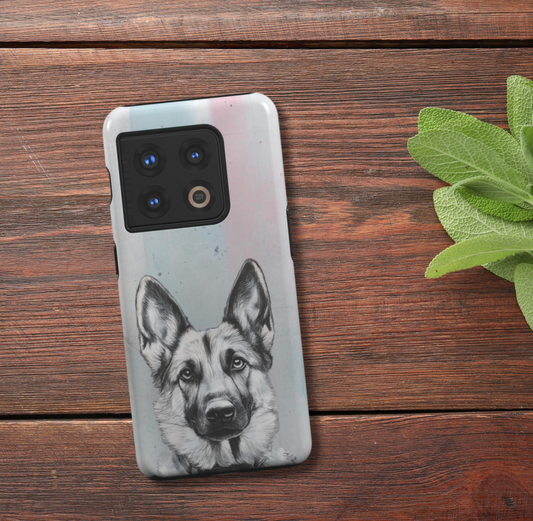 Custodia cellulare con pastore tedesco in stile vintage per  Iphone, Samsung, Huawei, Xiaomi, Google pixel, Oneplus