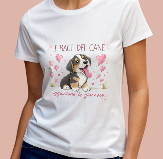 T-Shirt donna cotone colore bianco per le giornate storte - Made in Italy